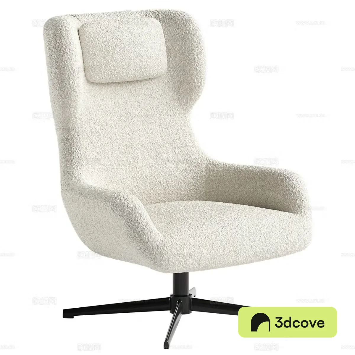Modern Italian Zalina rotating armchair
