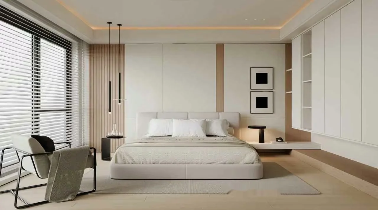 Modern Minimalist Bedroom 3D Model – 2078 – CORONA Render