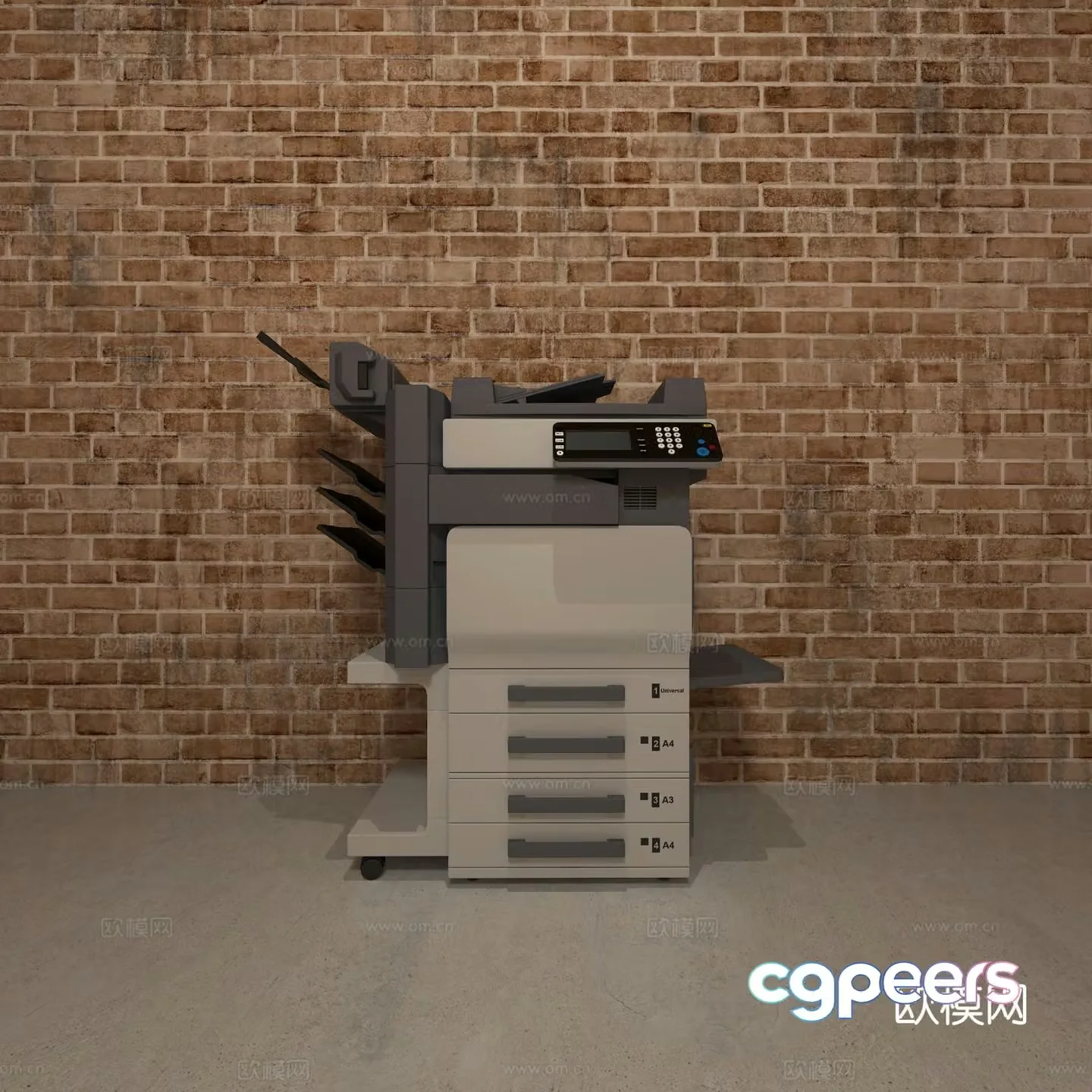 Office supplies printer copier 3d model