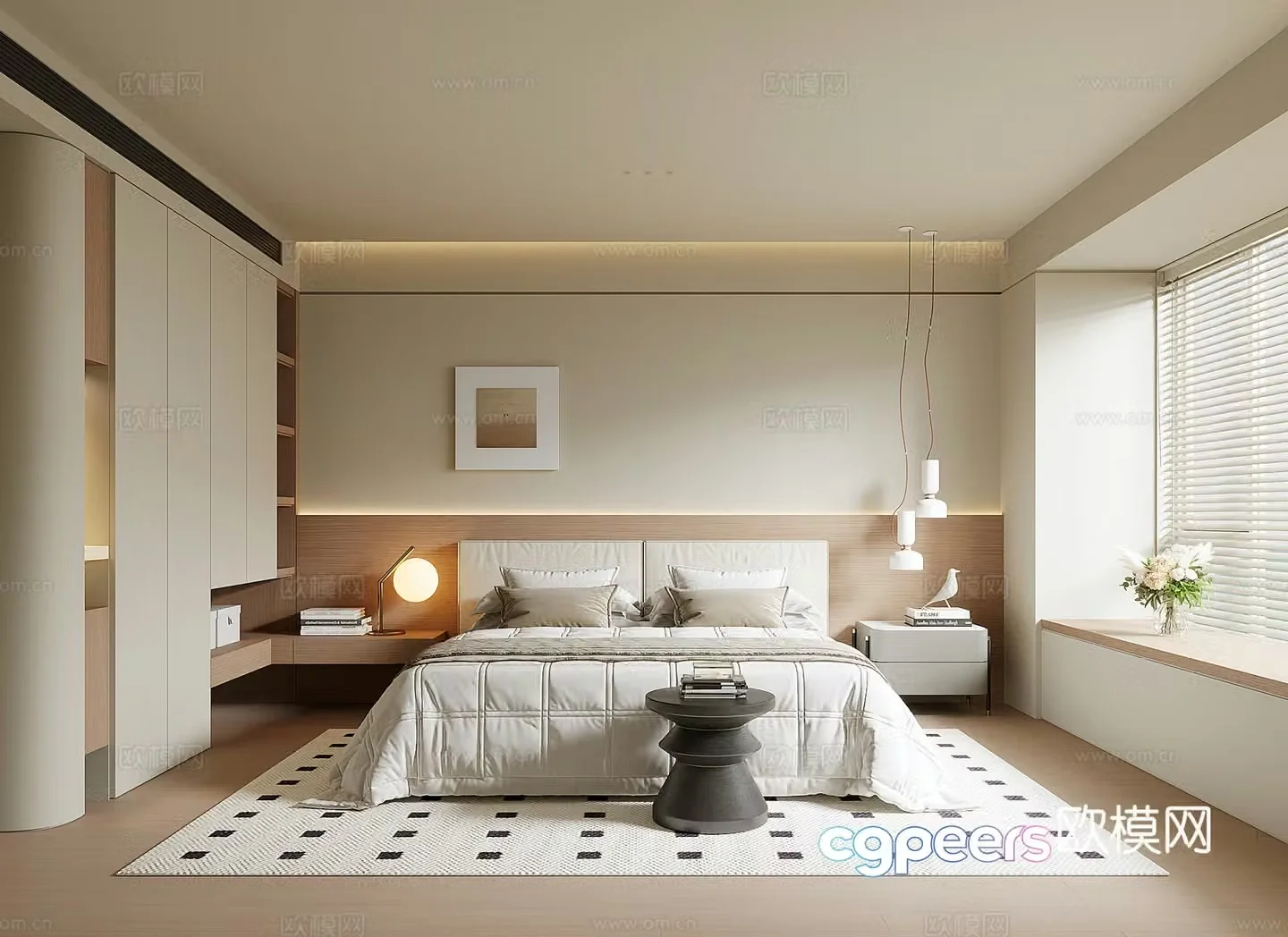 Modern home bedroom 3d model