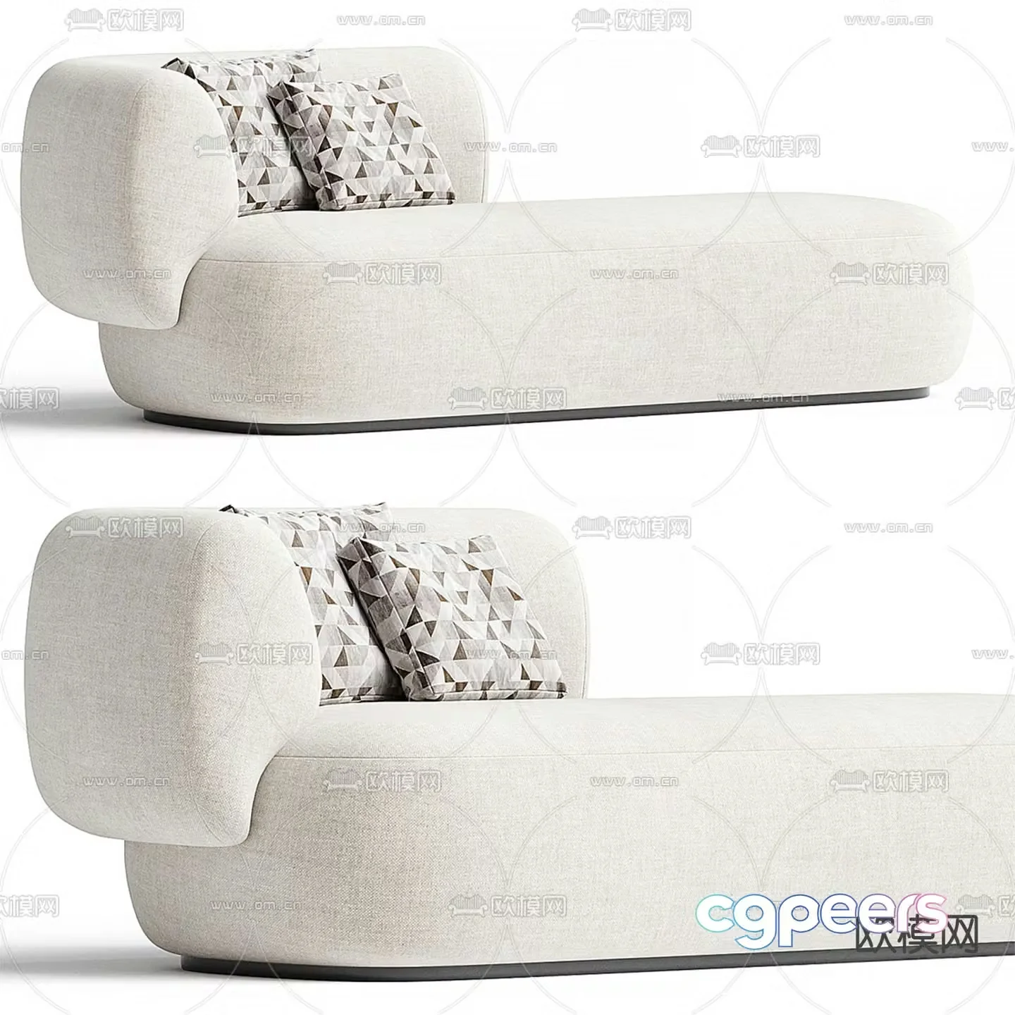 Modern beanbag sofa 3d model