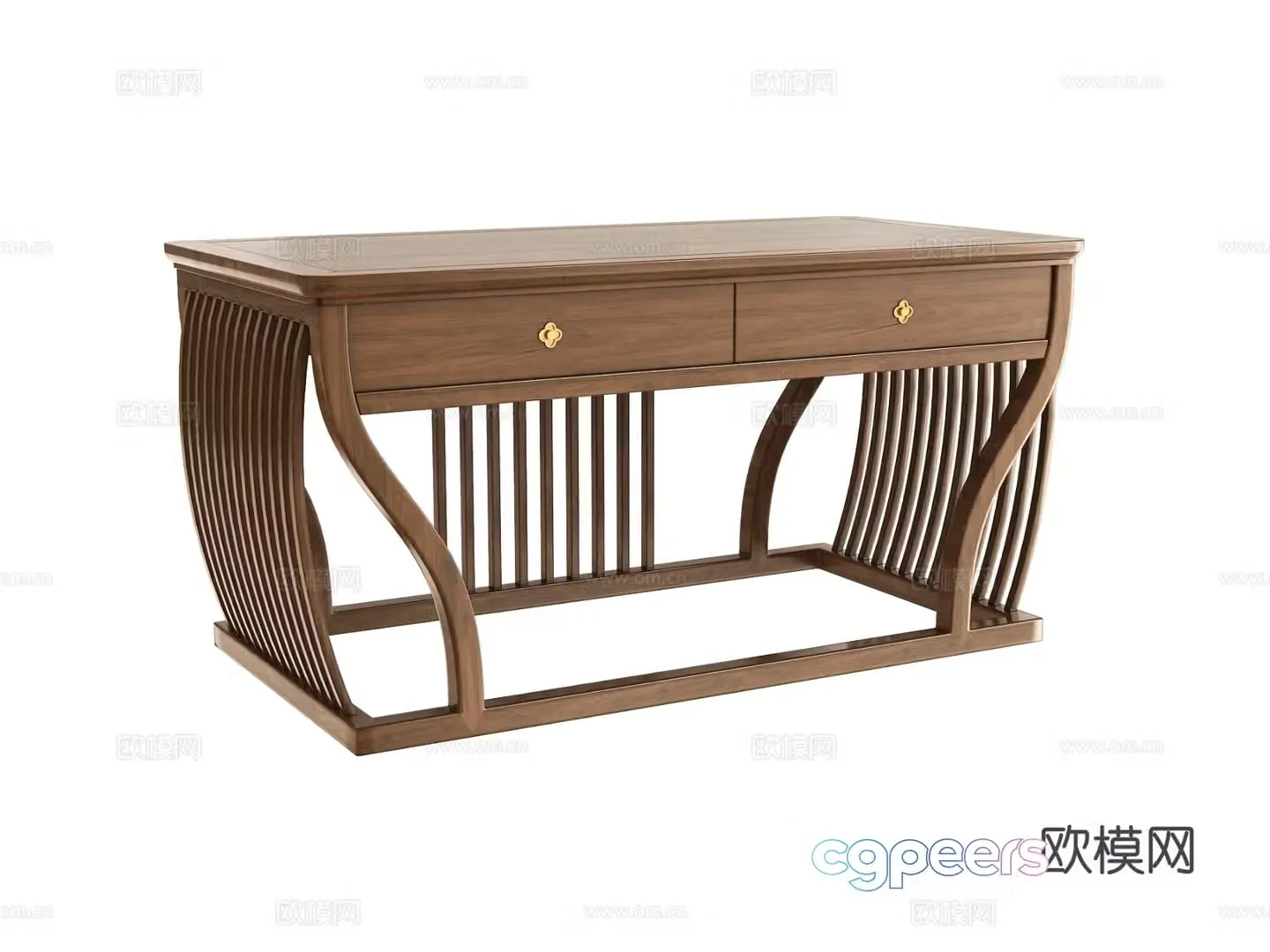 New Chinese style desk 3d model