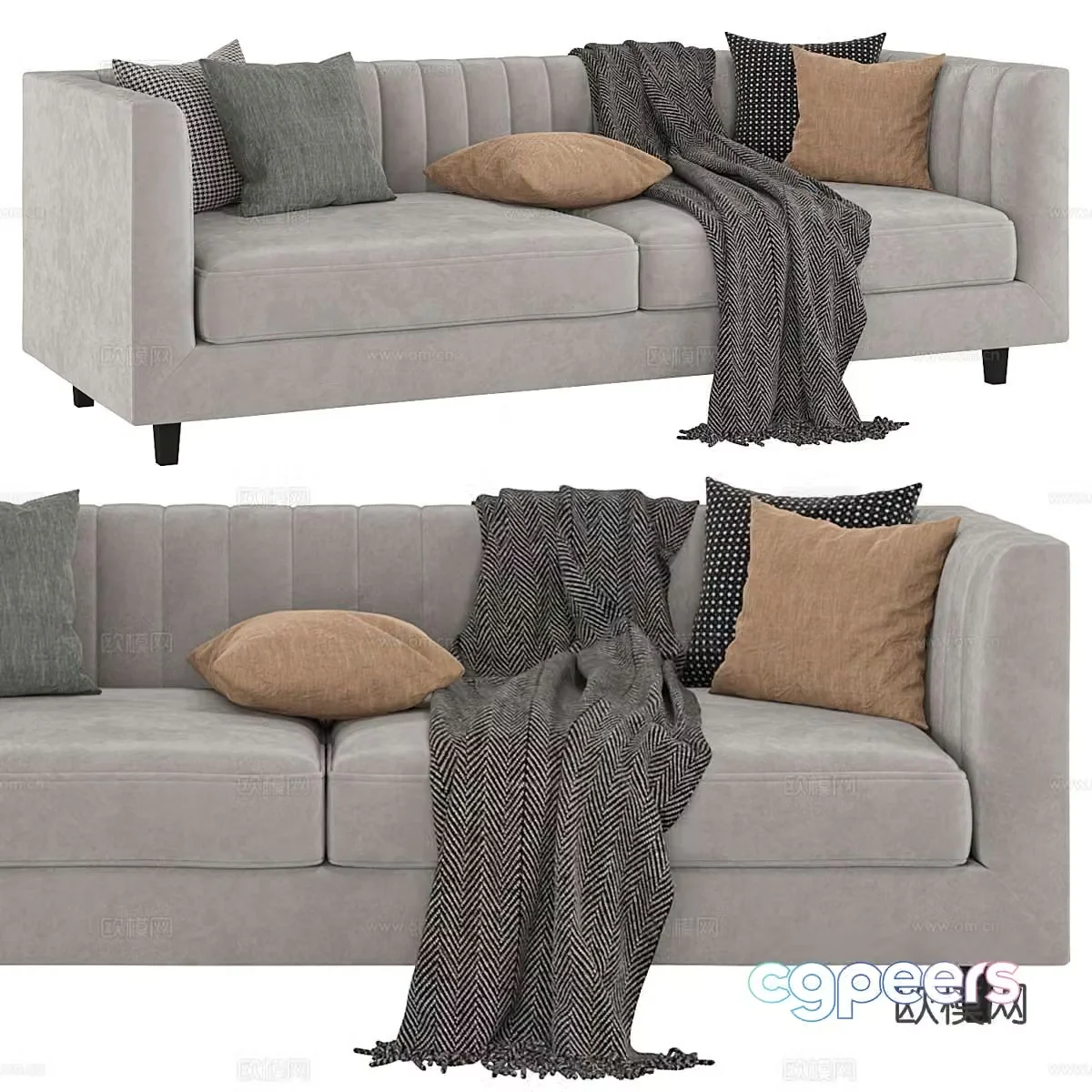 Double sofa 3d model