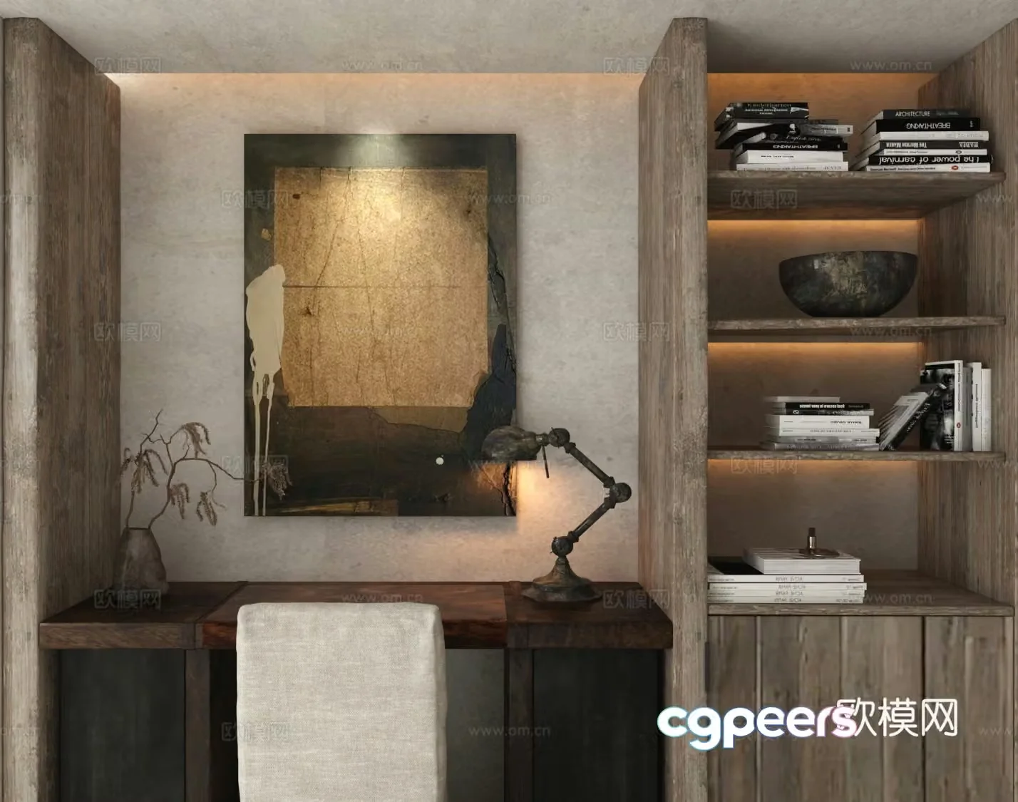 Living room entrance decoration painting 3d model