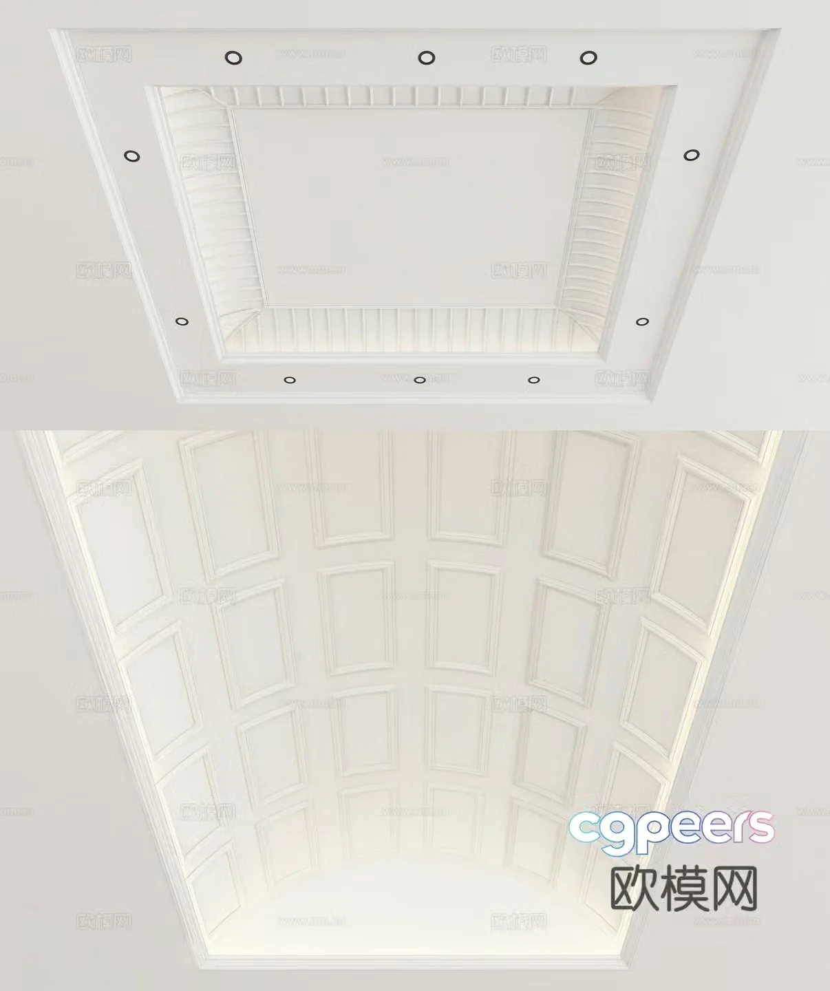 European style ceiling 3D model