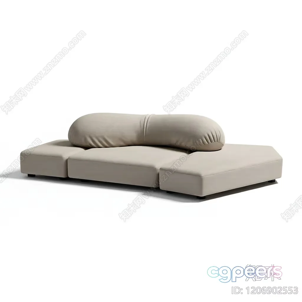 Modern Beige Sofa 3D Model – 12281 – VRAY Render