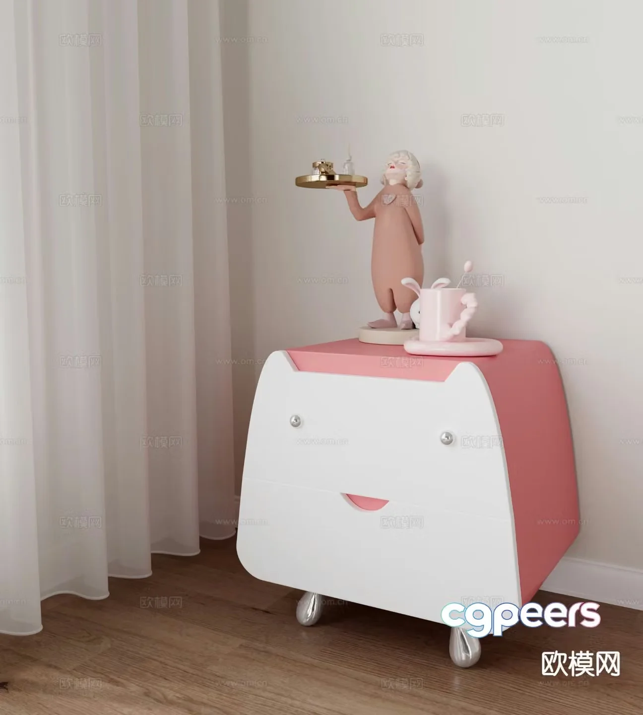 Children’s bedside table 3d model