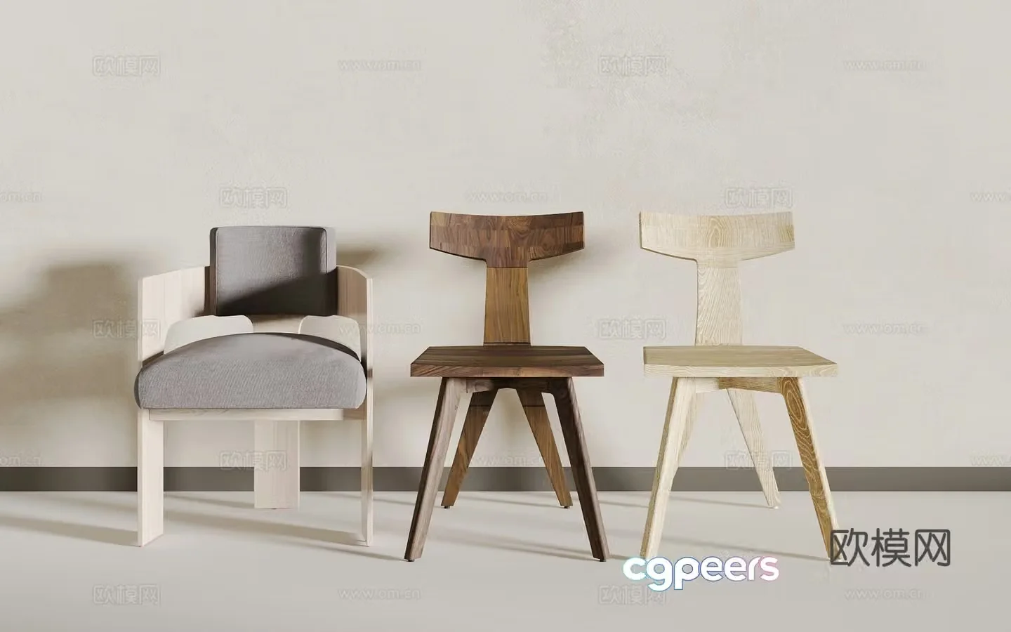 Modern dining chair 3d model