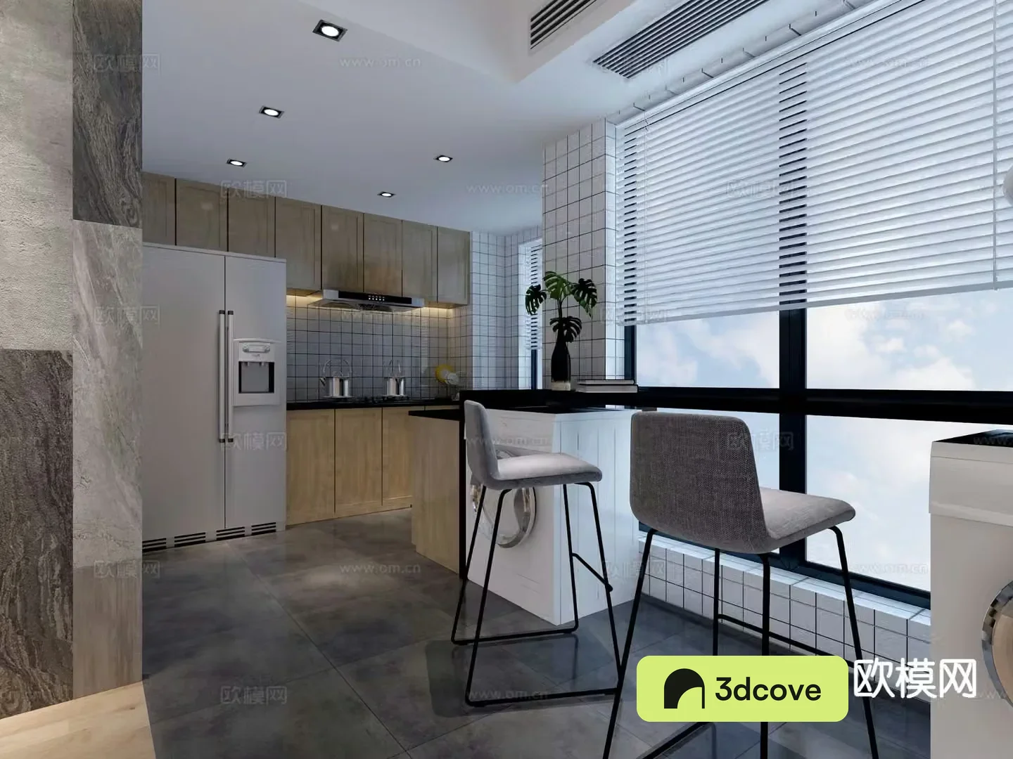Island kitchen cabinet