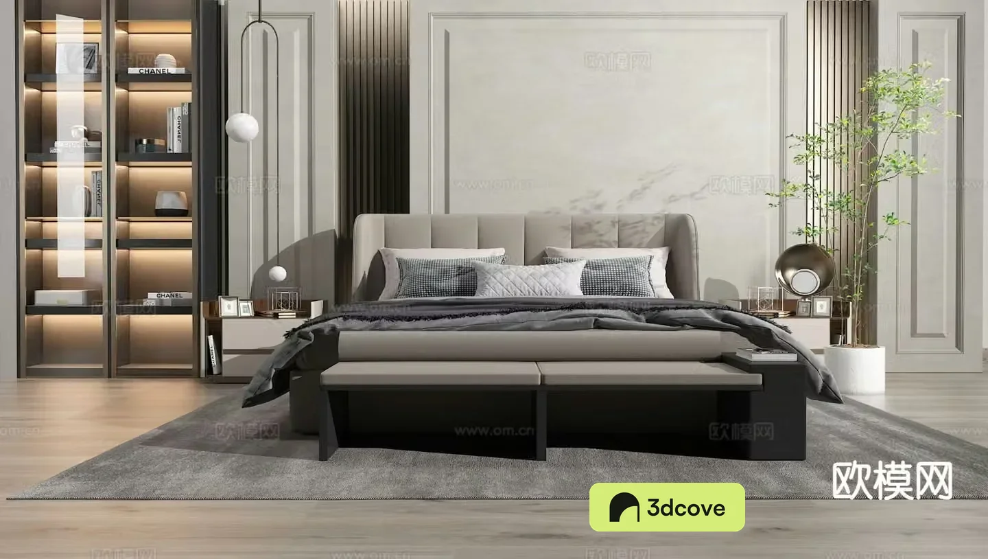 Modern double bed