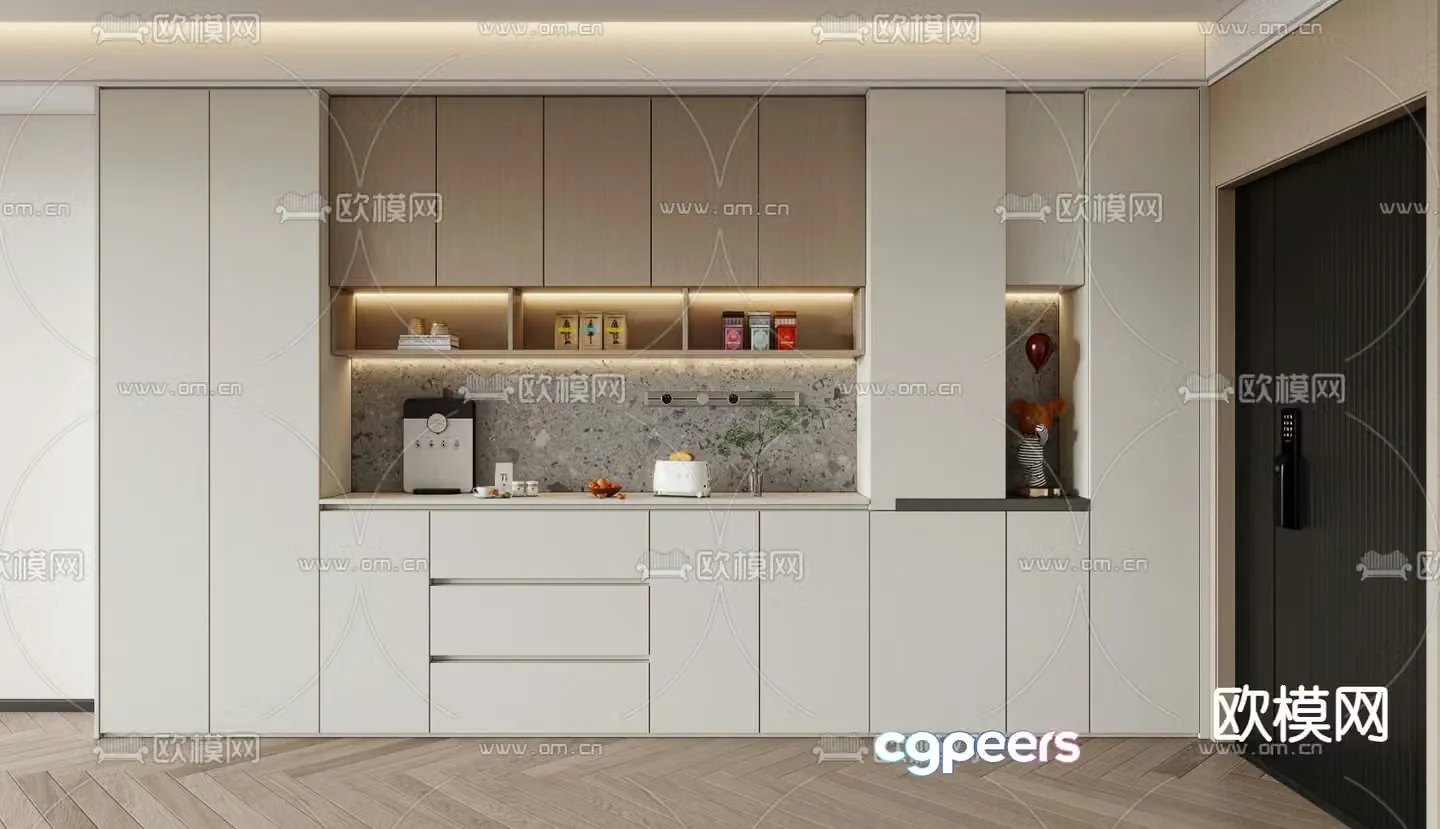 Wine cabinet sideboard 3d model