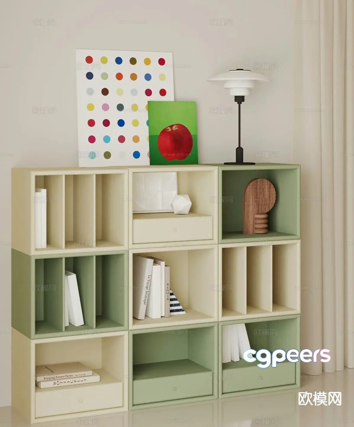 Memphis children’s cabinet toy cabinet locker 3d model