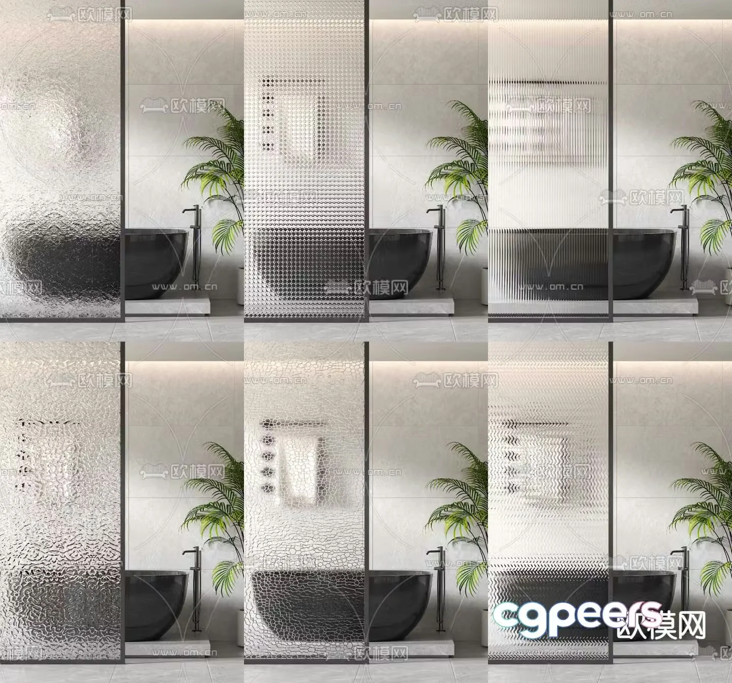 3D model of glass partition