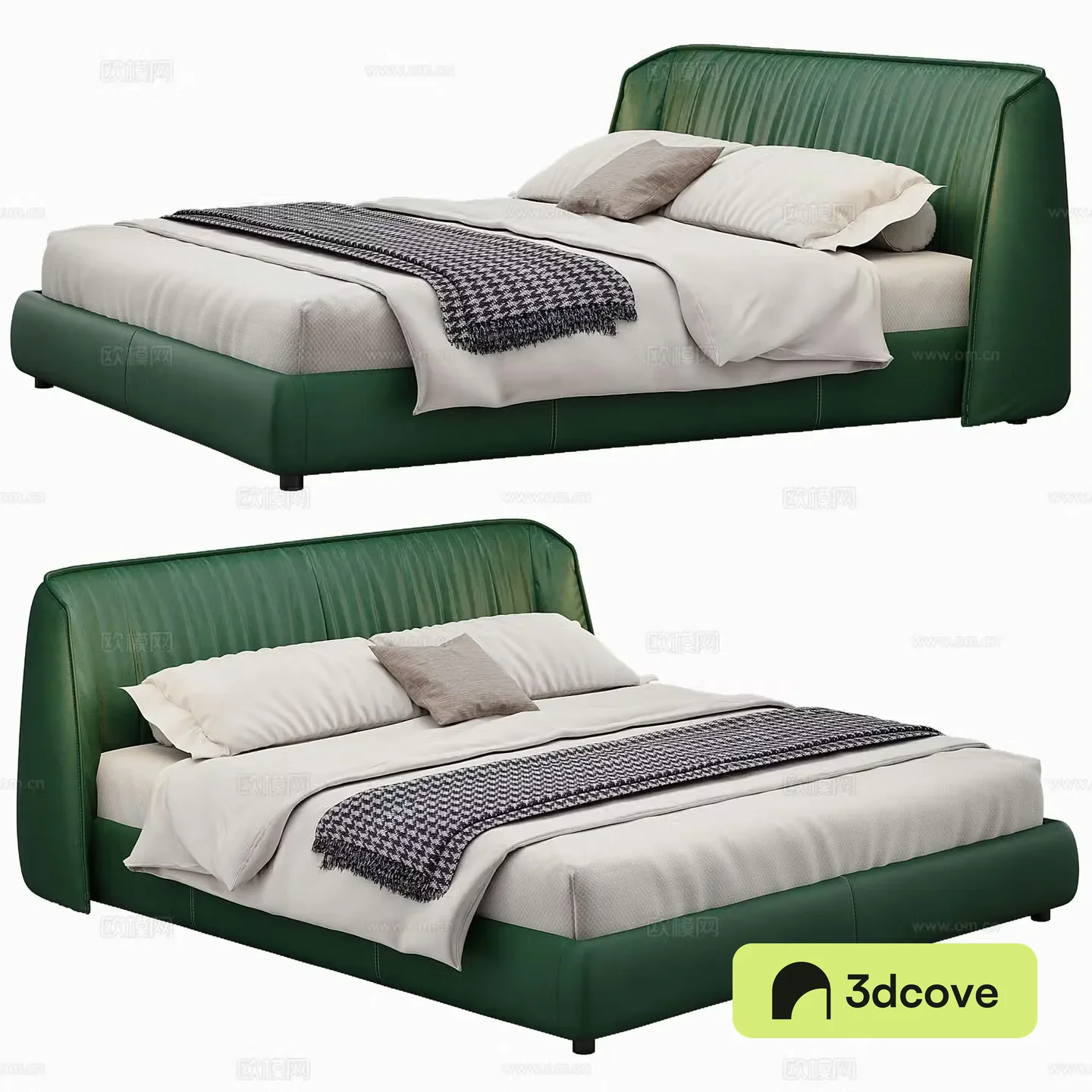 Modern leather double bed mattress