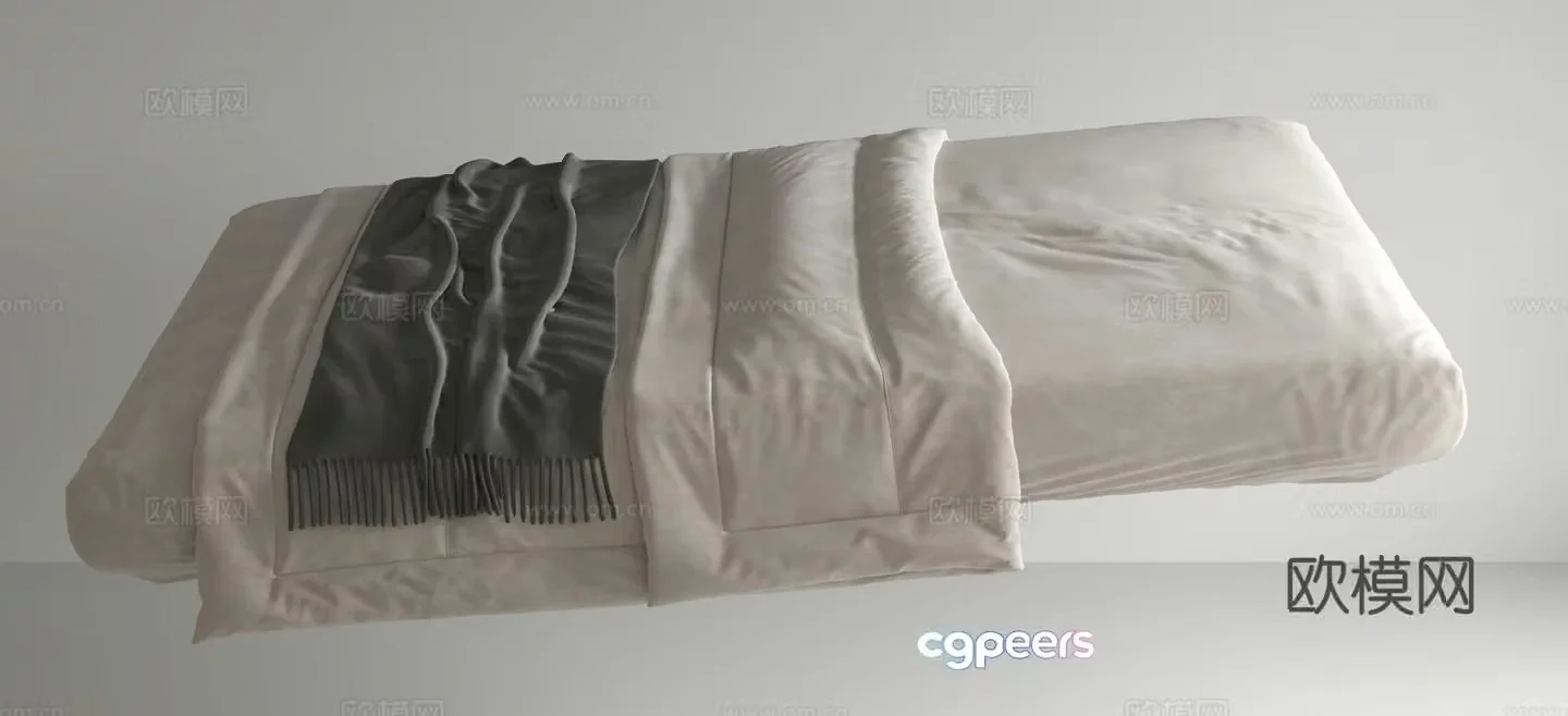 Modern mattress daily necessities bedding 3d model