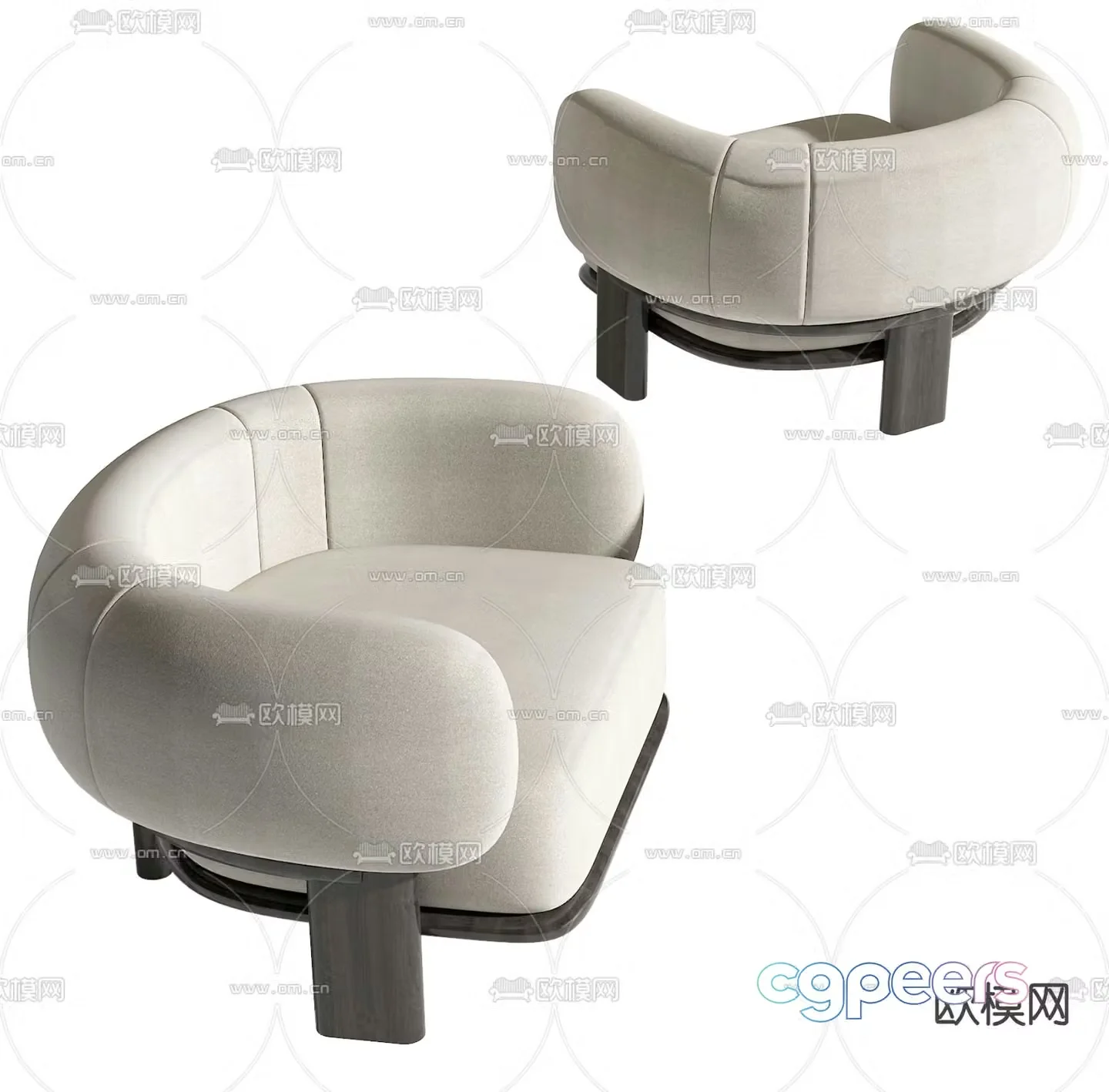 Single sofa 3d model
