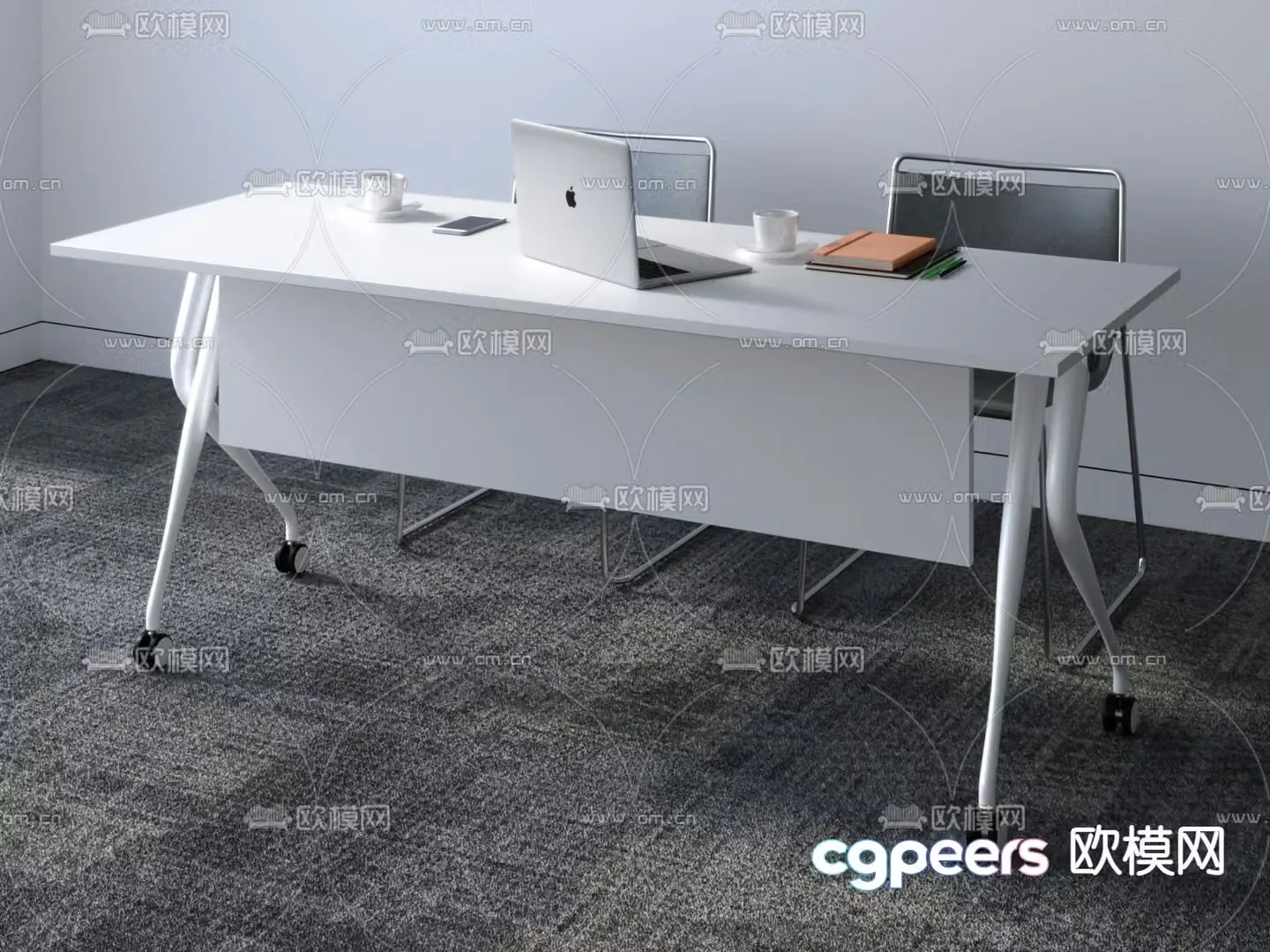Multifunctional conference table training table 3d model