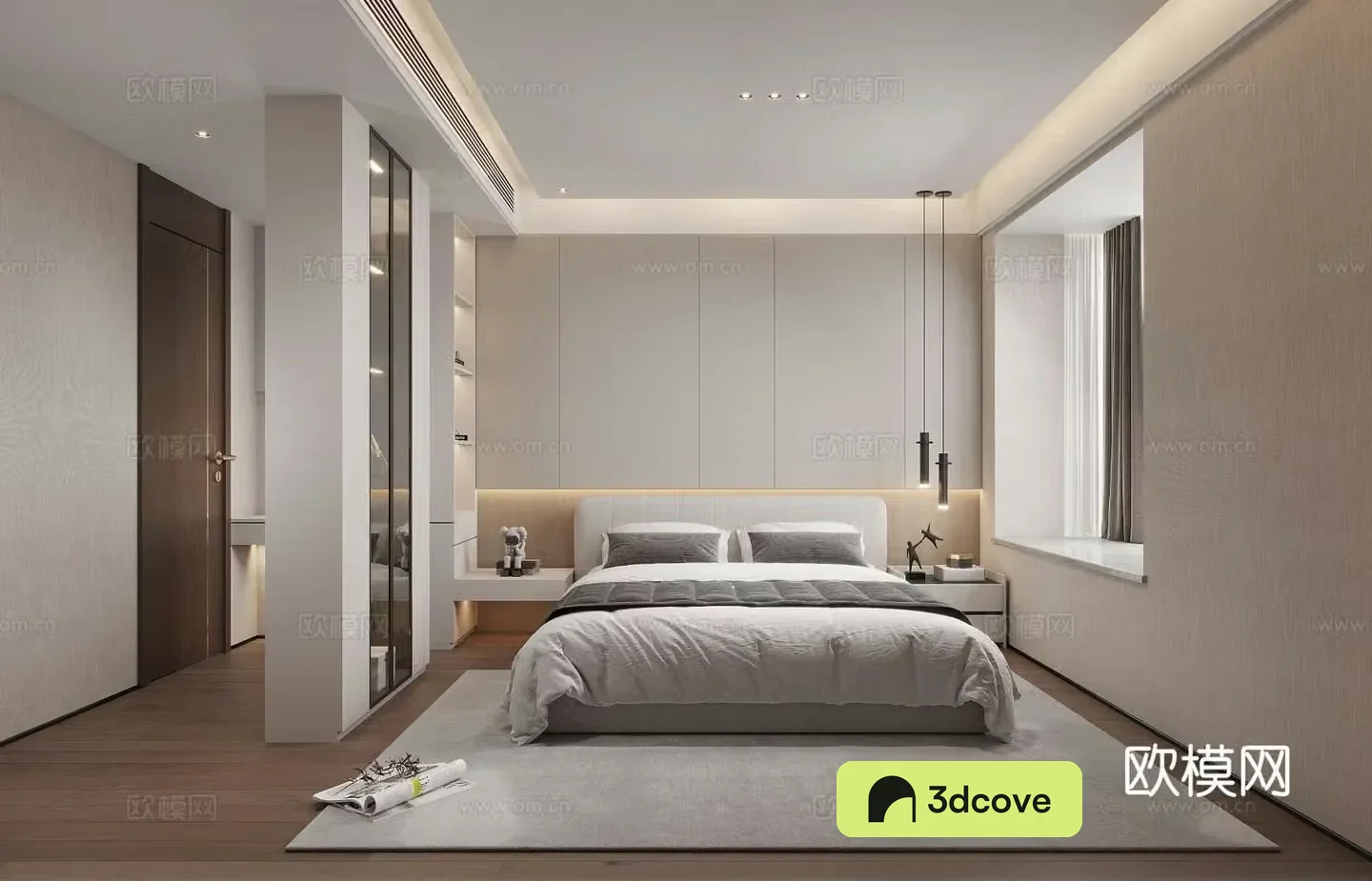 Modern minimalist bedroom master bedroom