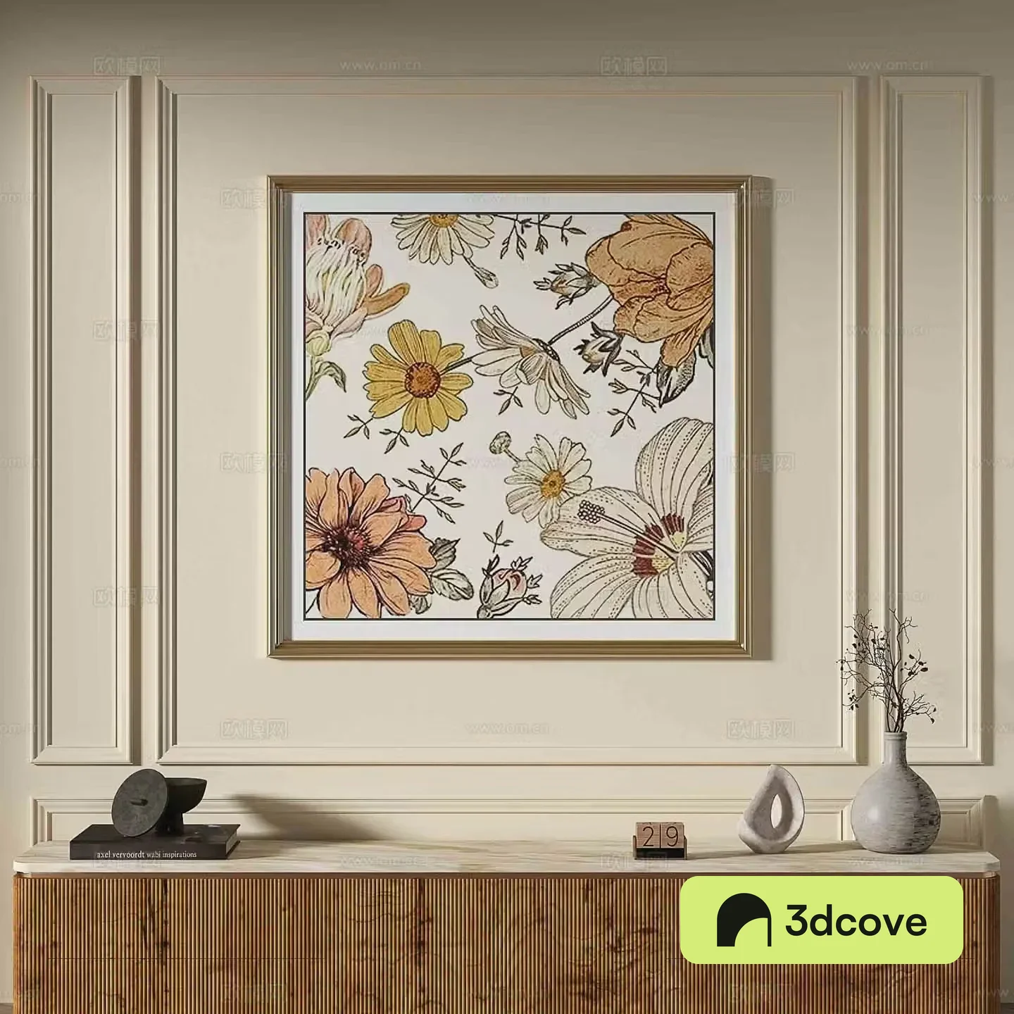 French flower painting decorative painting