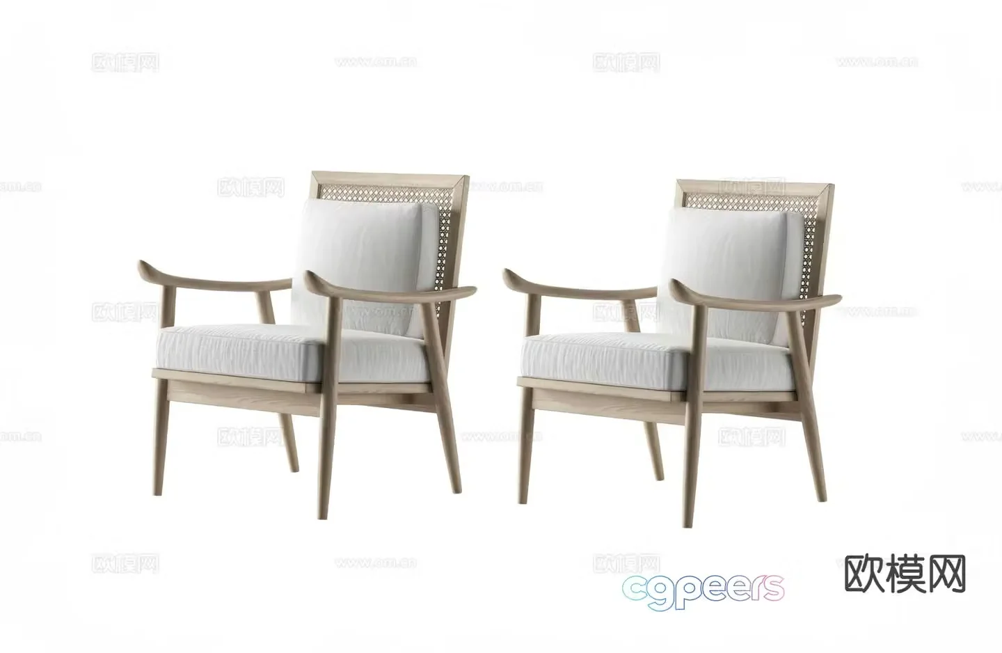 Wabi-sabi chair leisure chair 3d model