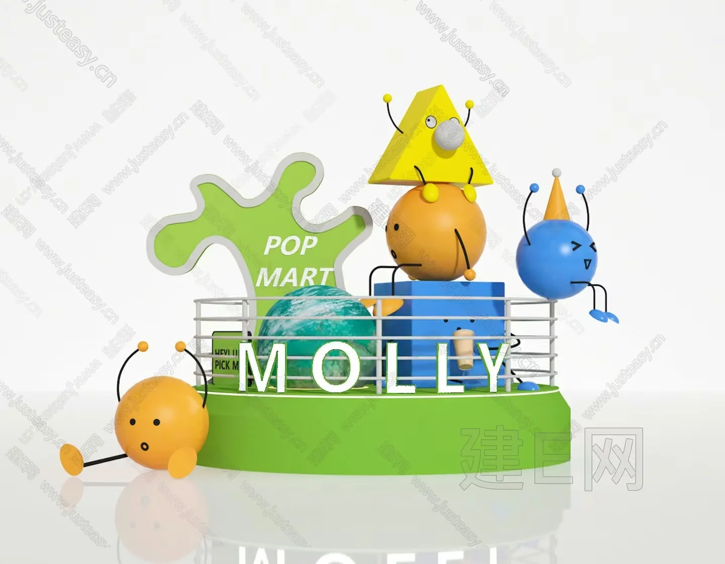Abstract 3D Characters 3D Model – 14687 – VRAY Render