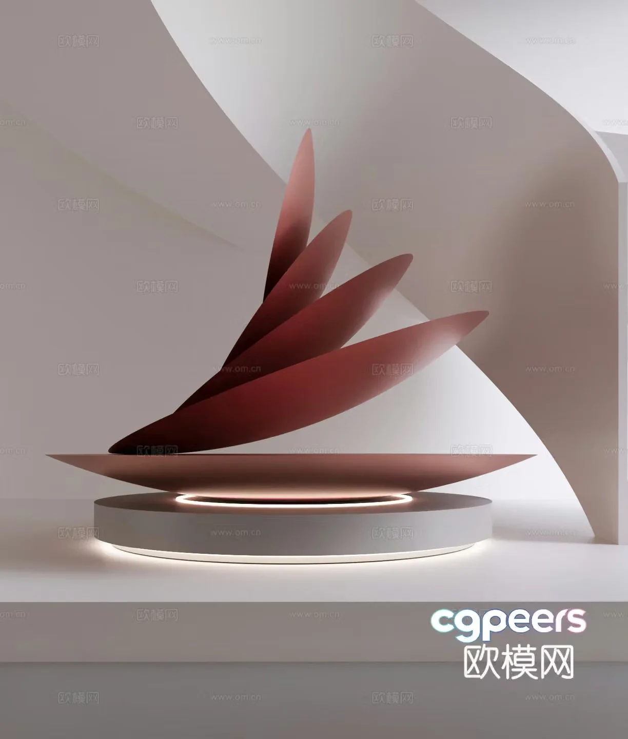 Sculpture art installation 3d model