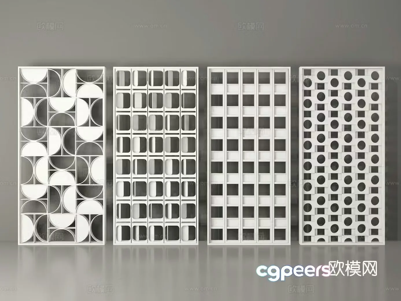 Cement partition hollow brick 3D model