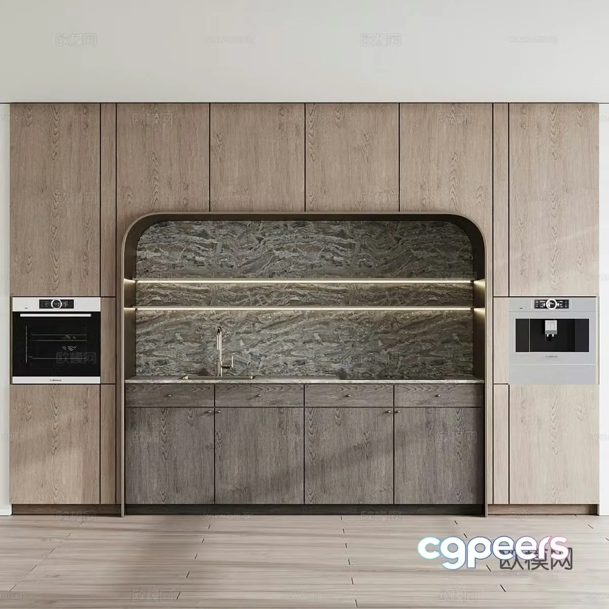 Modern light luxury cabinet 3d model