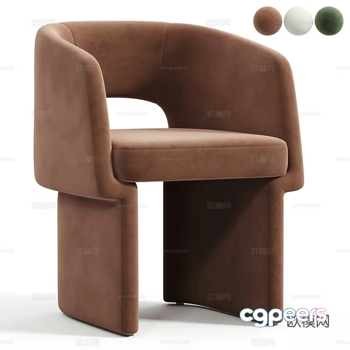 Modern Italian dining chair 3D model
