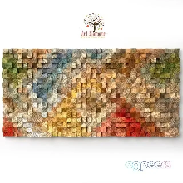 3ds Max Free – Rustic Wood Wall Art from reclaimed wood