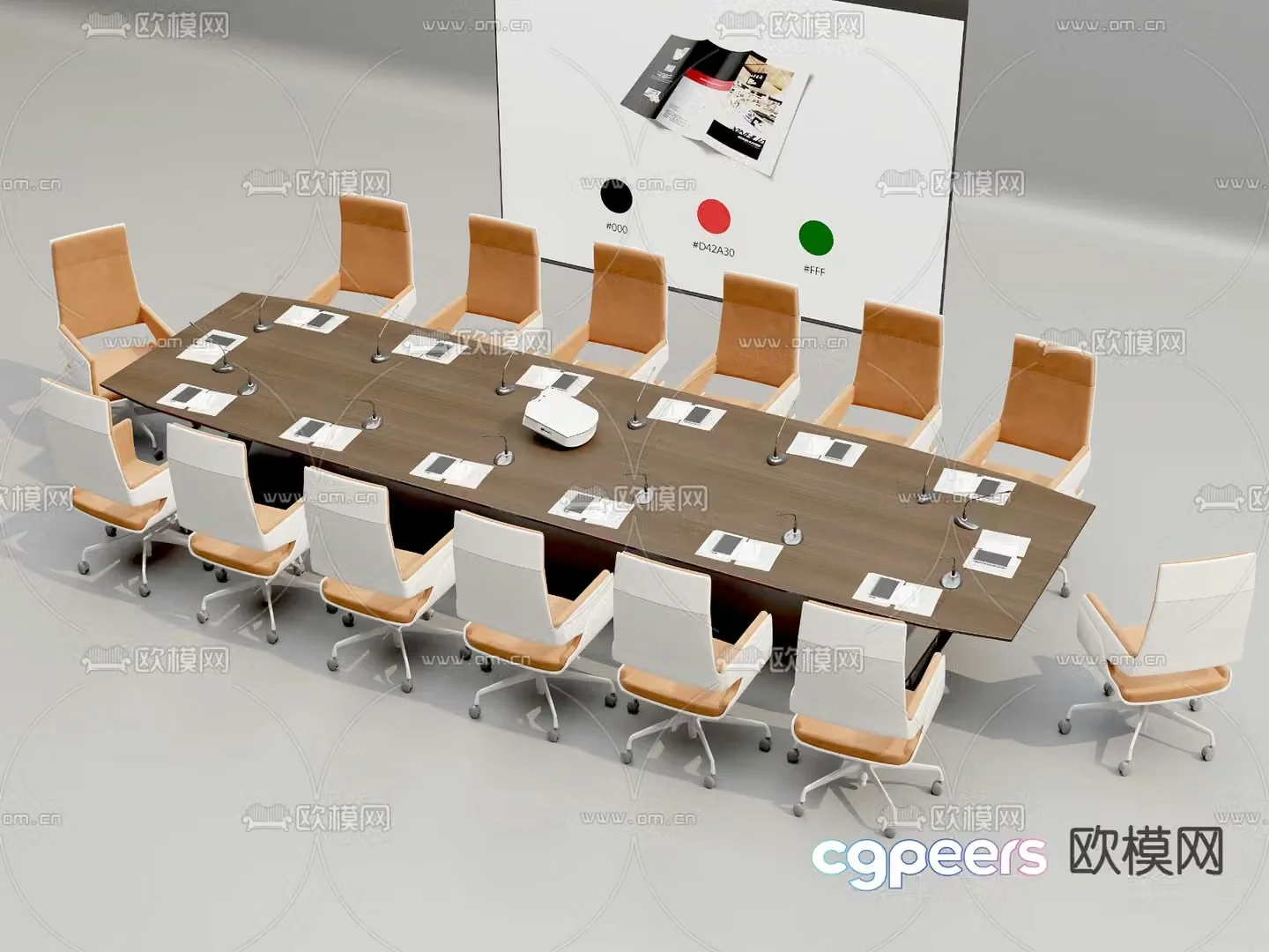 Modern conference table conference table 3d model