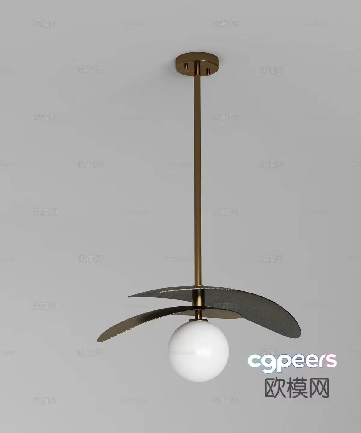 Modern light luxury chandeliers 3D model