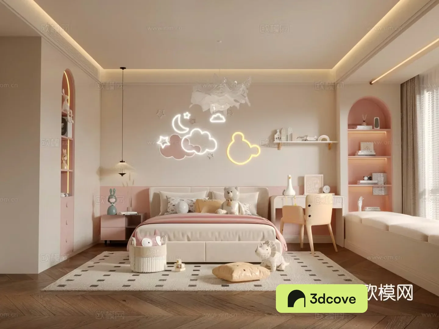 Modern children’s room girl’s room