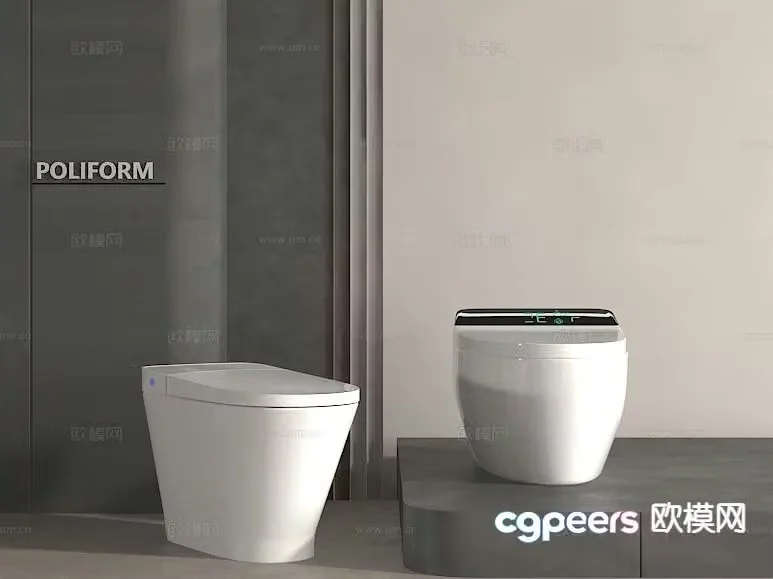 Smart toilet toilet 3d model