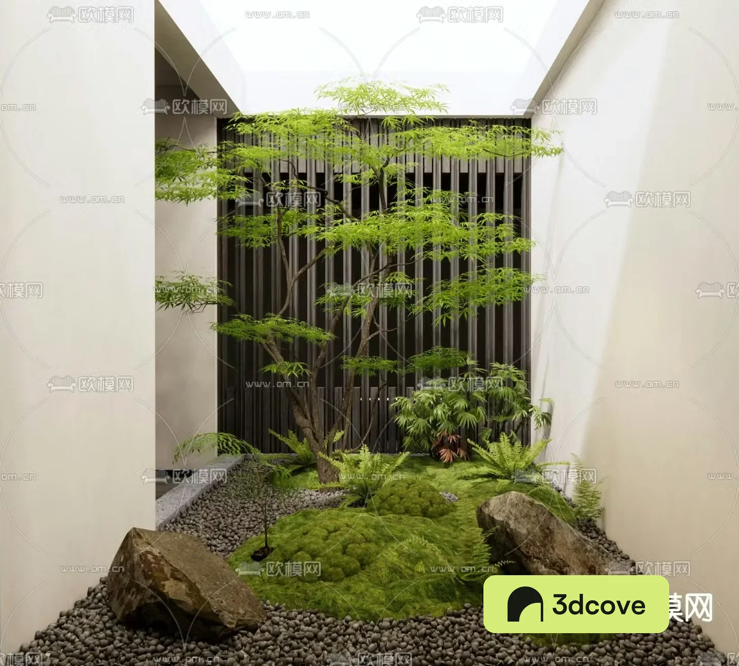 Indoor landscape landscaping courtyard sketch