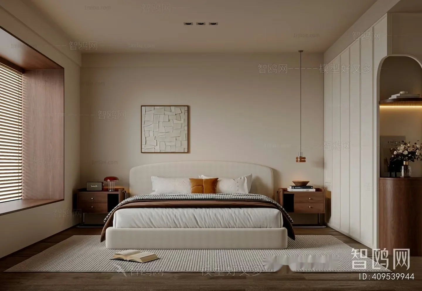 Cozy Bedroom 3D Model – 19583 – VRAY Render