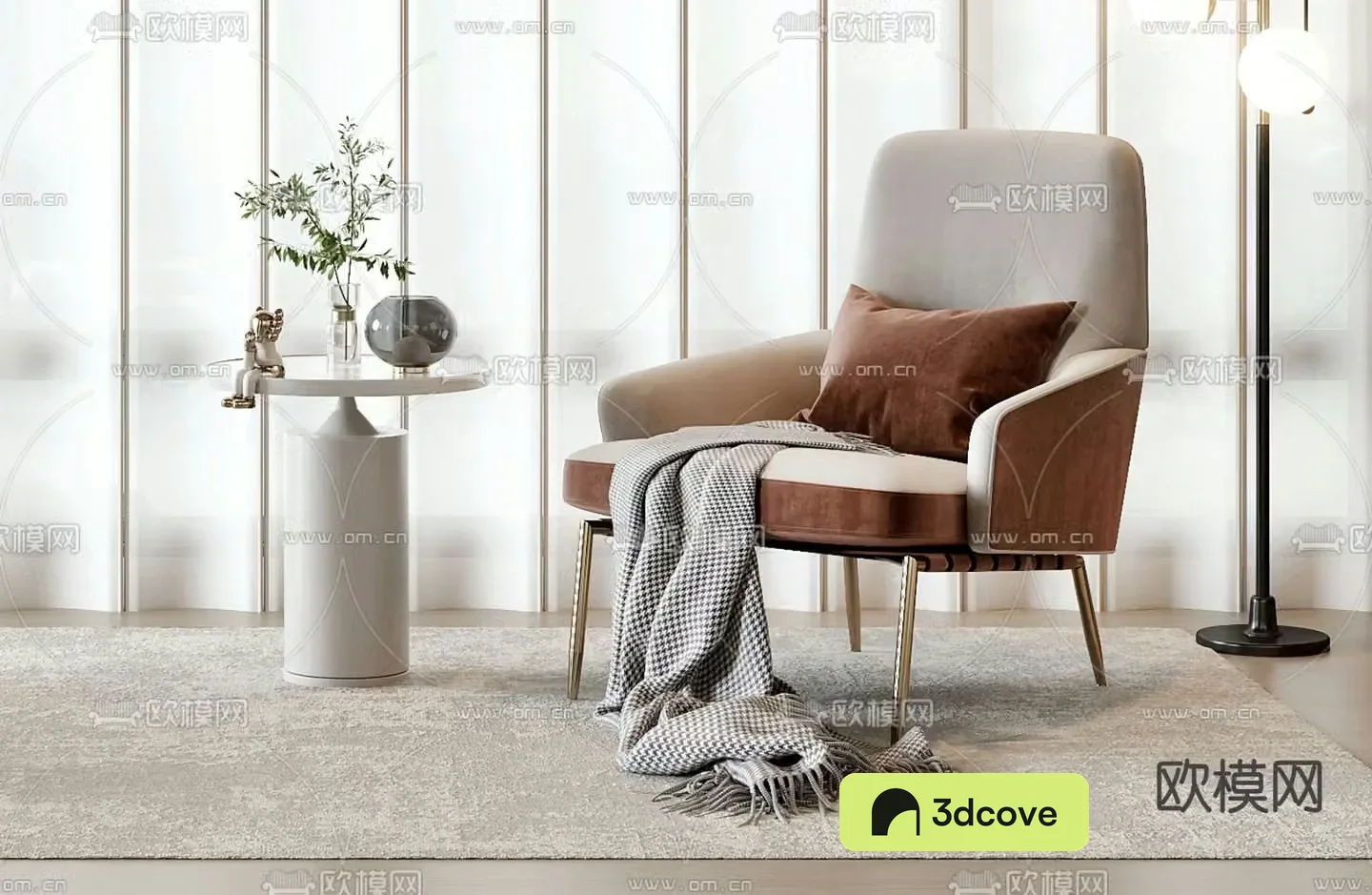 Light luxury sofa chair leisure chair armchair