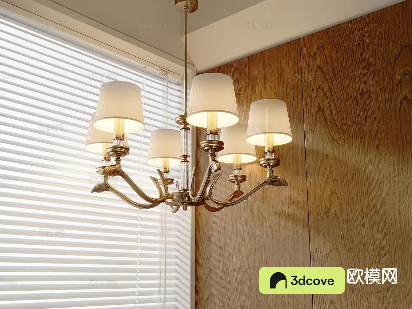 American retro chandelier full copper chandelier