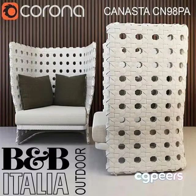 3ds Max Free – B&B Italia Canasta CN98PA