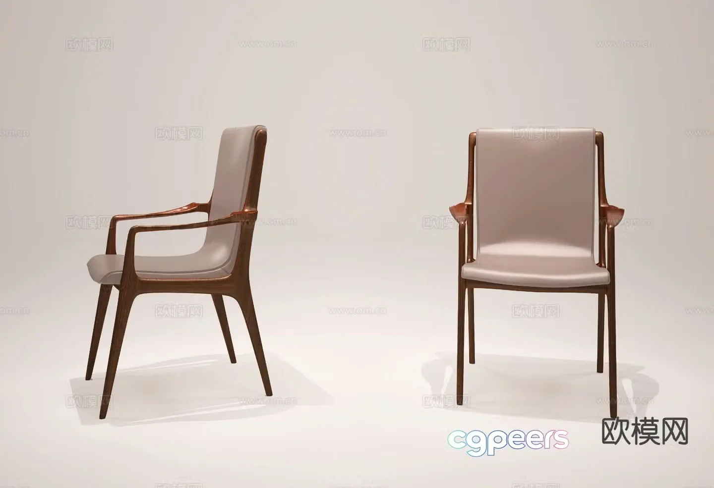 Modern chair dining chair 3d model