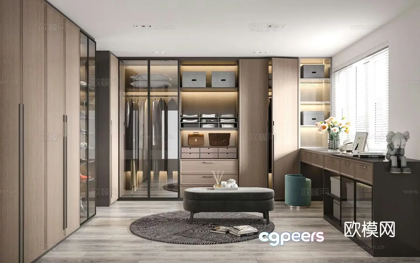 Modern cloakroom 3d model