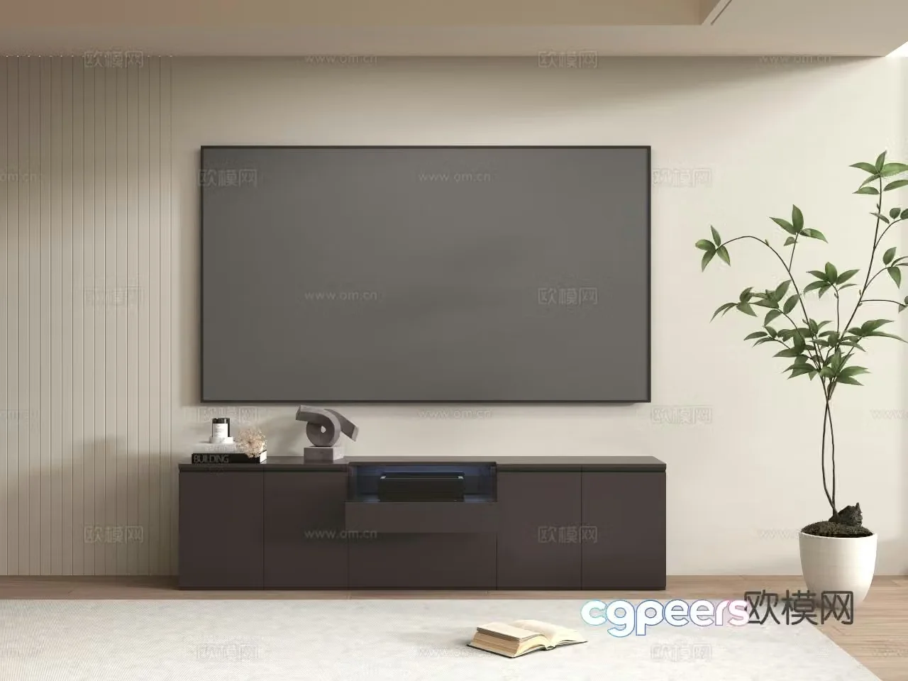 Telescopic laser TV cabinet 3d model