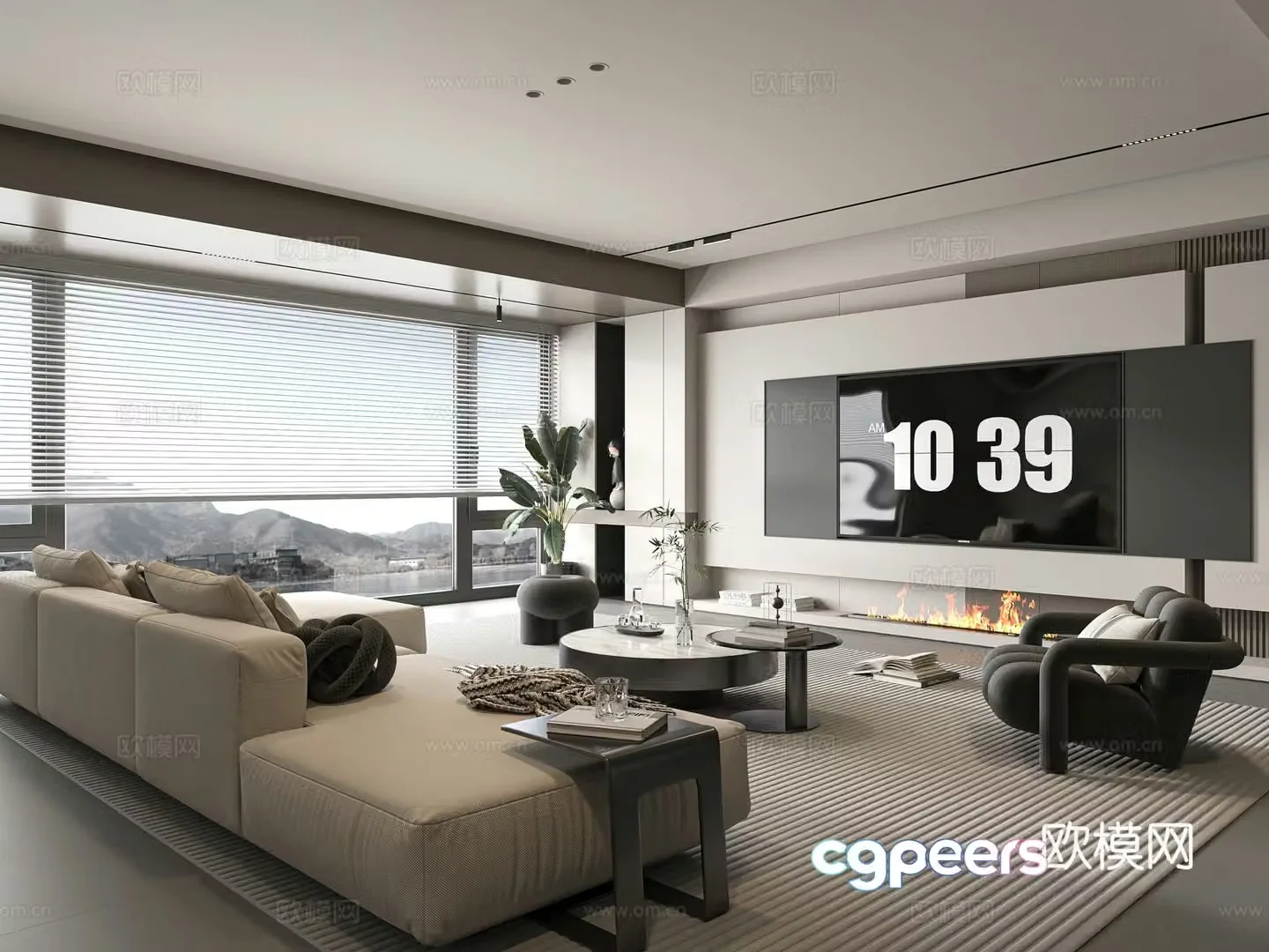 Modern living room 3d model