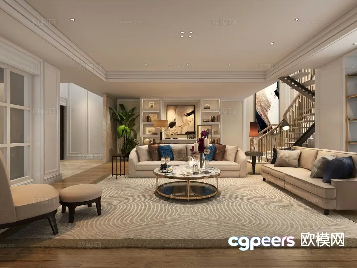 Modern living room 3d model