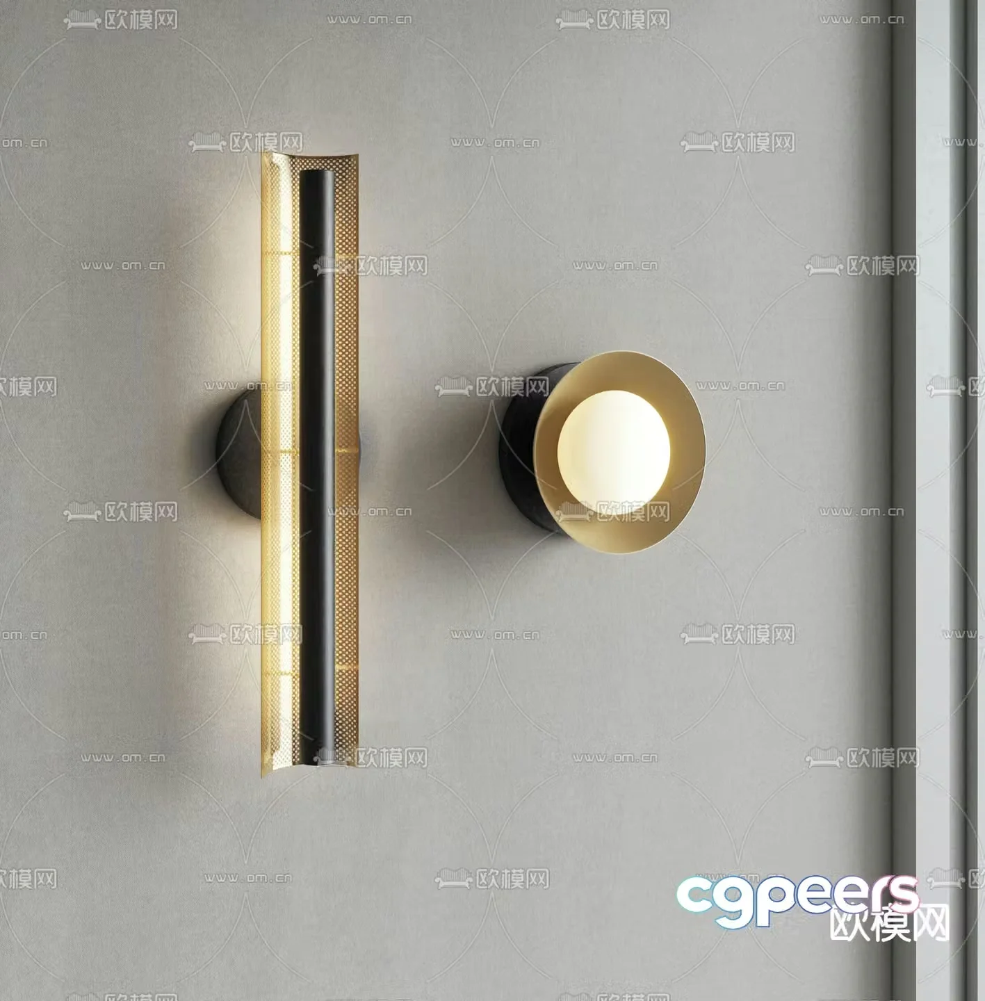 WestElm creative wall light wall light 3d model