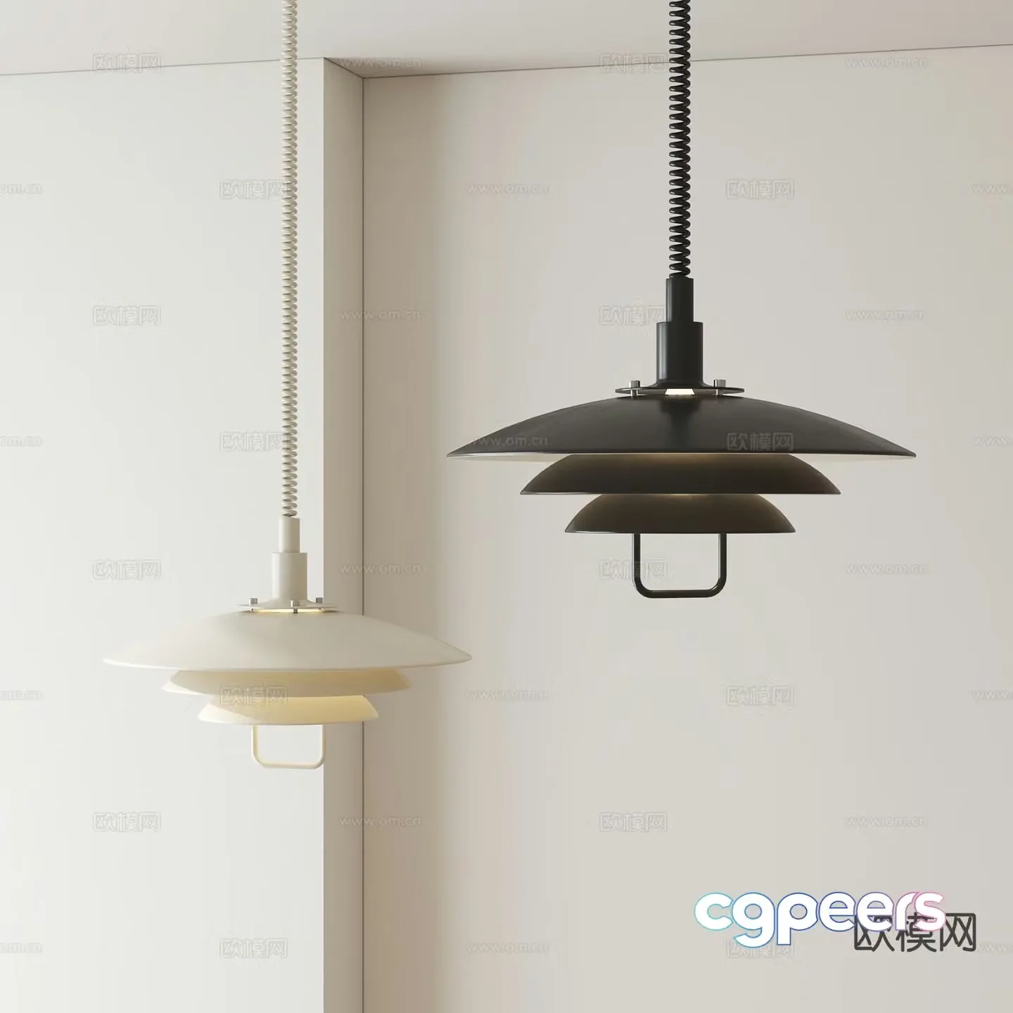 Nordic UFO chandelier 3d model