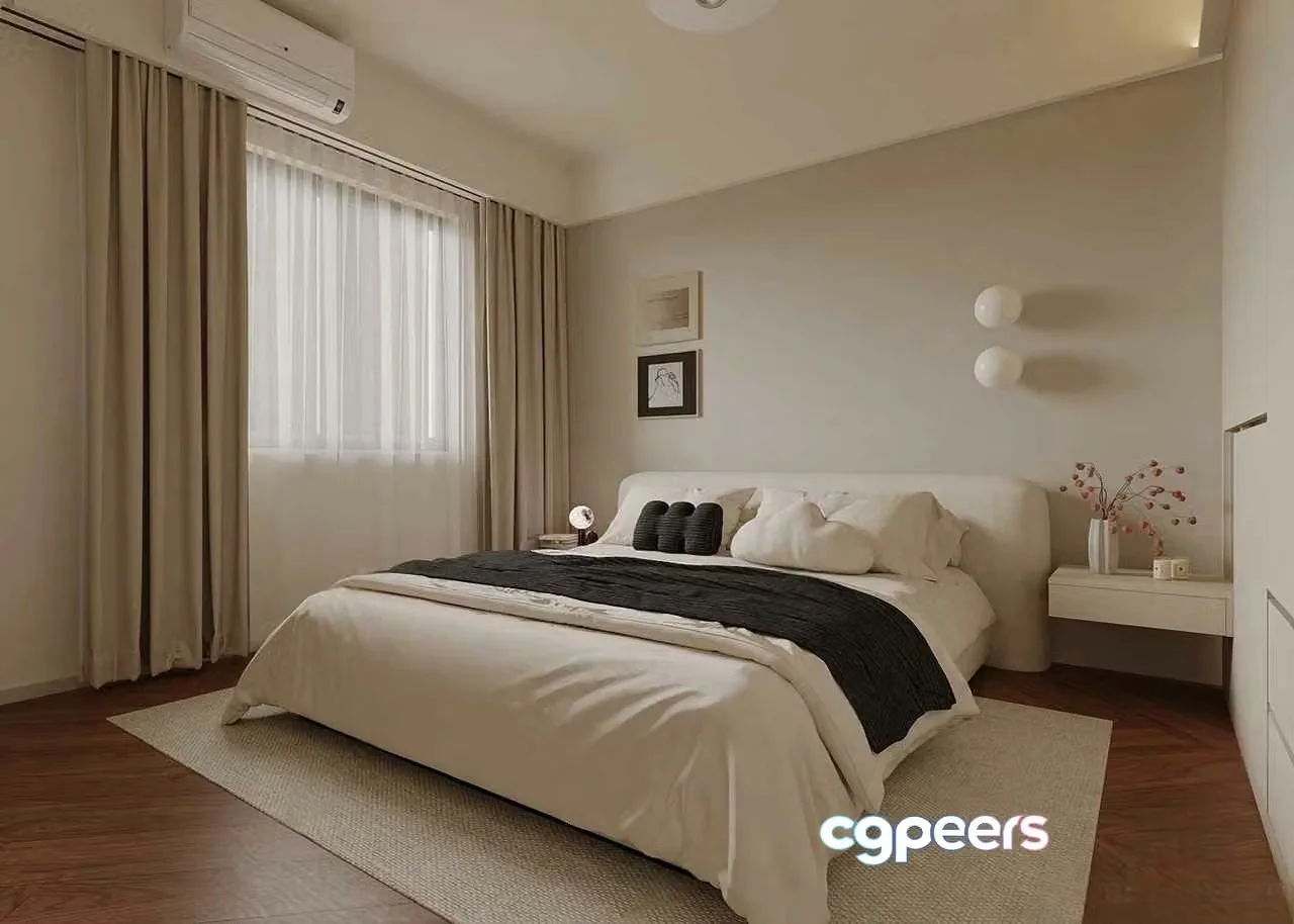 Cozy Bedroom 3D Model – 1191 – VRAY Render