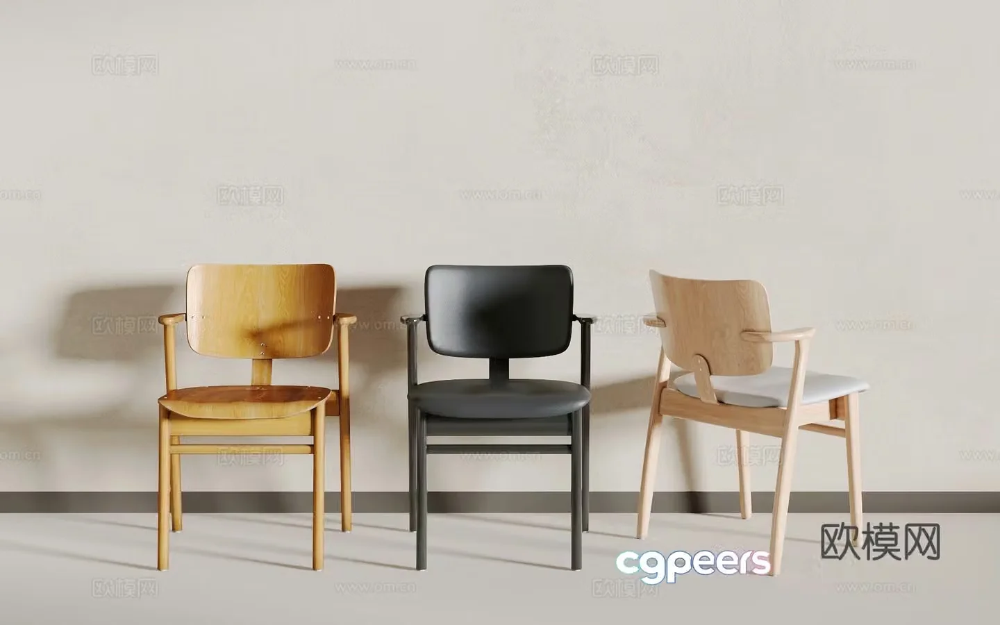 Modern dining chair 3d model