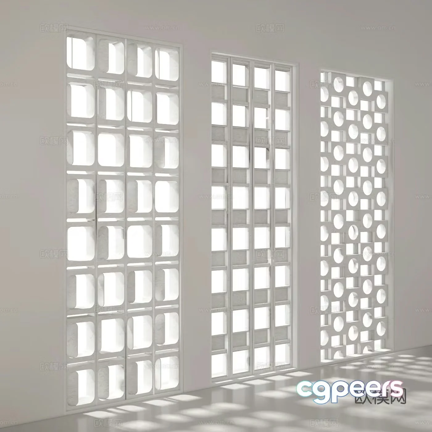 Cement wall 3d model