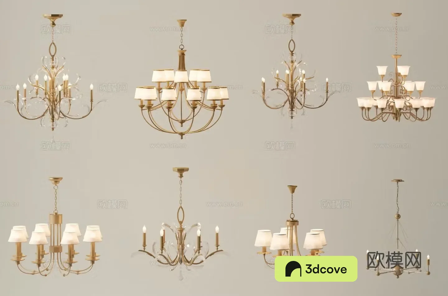American chandelier multi-head chandelier
